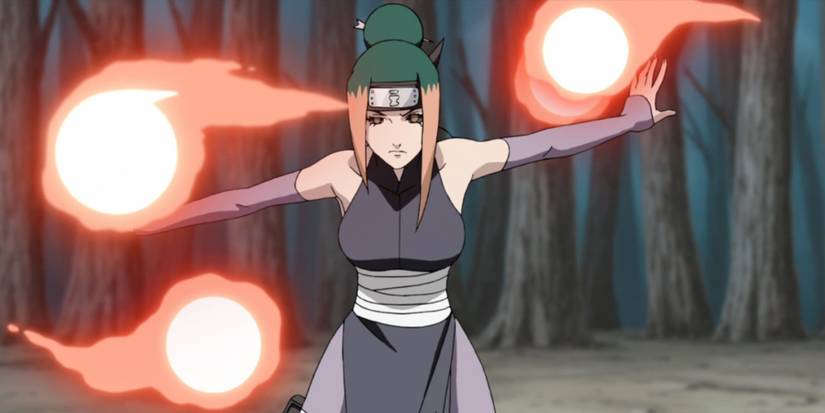 Pakura using Scorch Release during the 4th Great Ninja War in Naruto