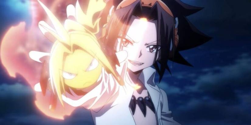 Shaman King character with flaming hand