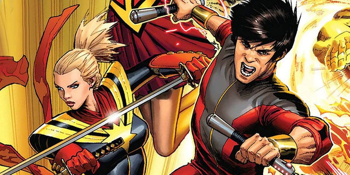 Shang-Chi and Captain Marvel fight side by side