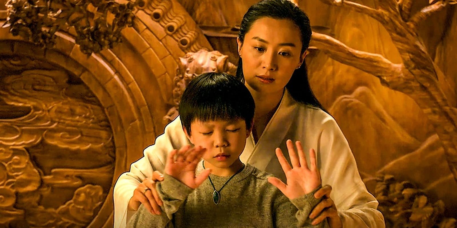 Shang-Chi's mother trains him as a child