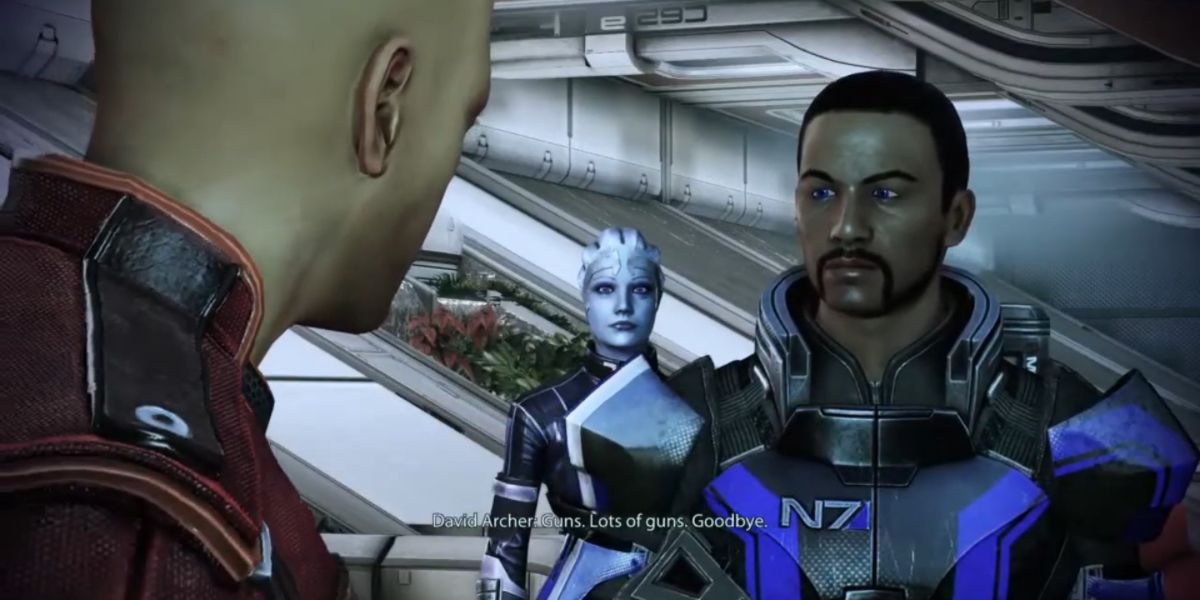 Шепард разговаривает с Дэвидом Арчером в Mass Effect 3