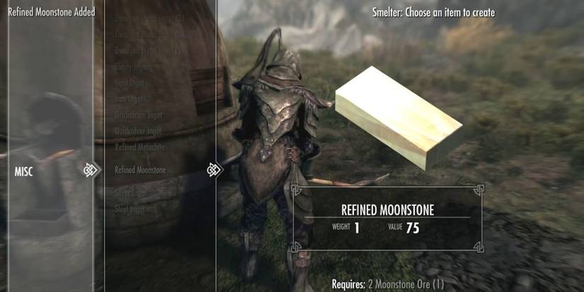 Skyrim Refined Moonstone Ingot