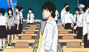 Sonny Boy - Nagara Looking At The Camera With All Of His Classmates Behind Him