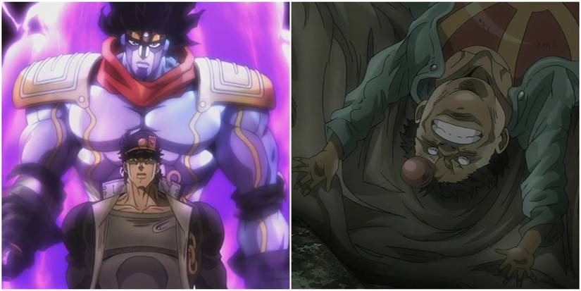 A Split Image Of Jotaro VS Arabia