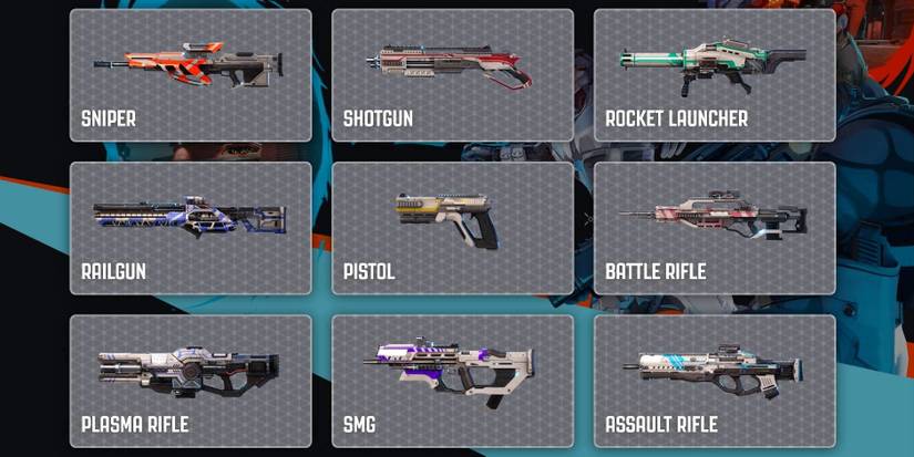 Splitgate Weapon List