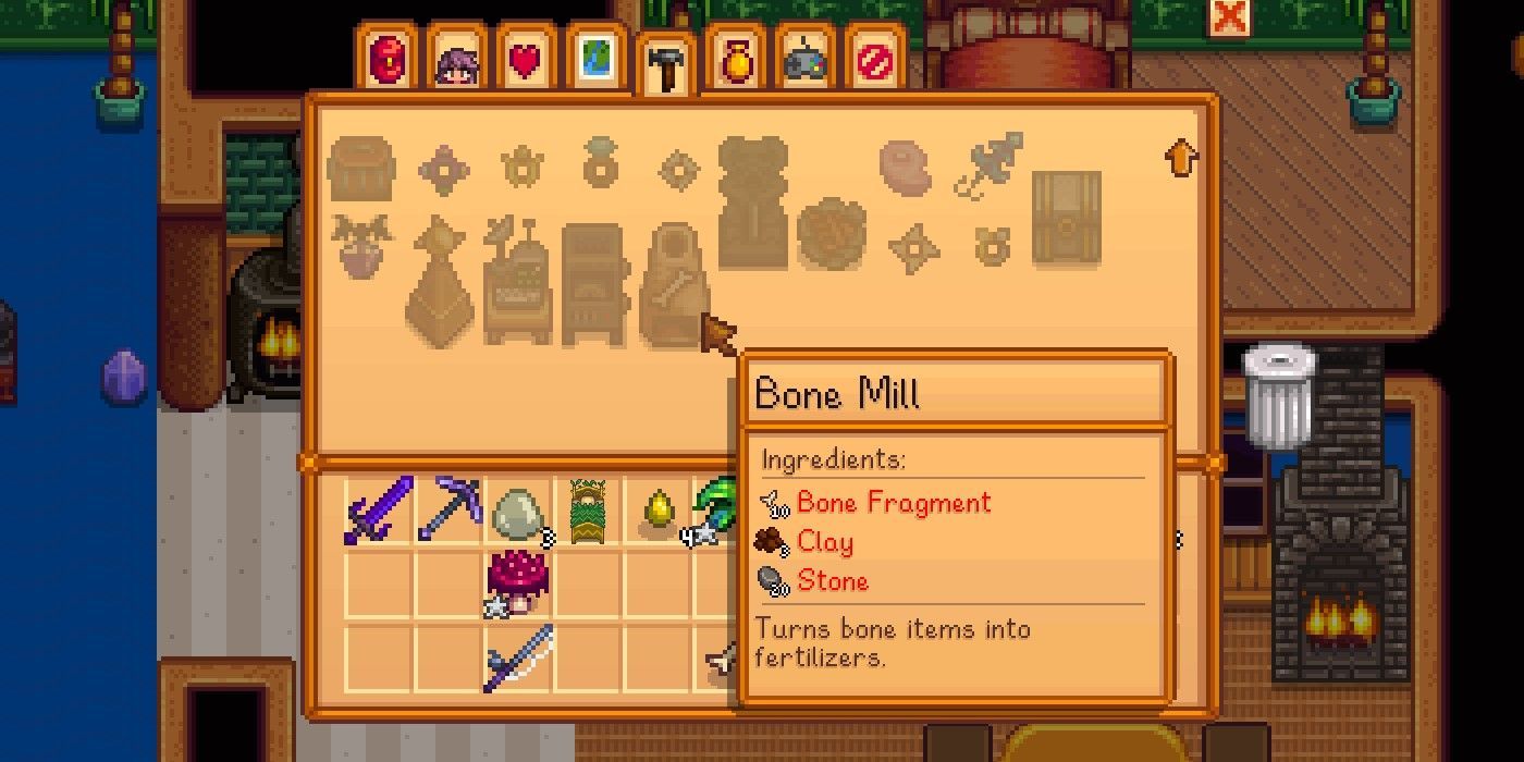 Bone mill crafting recipe