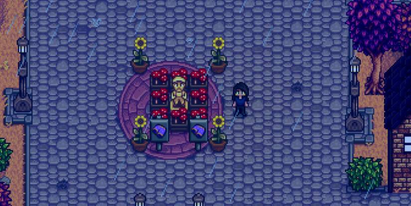 Stardew Valley Solid Gold Lewis Statue In The Middle Of Town Square