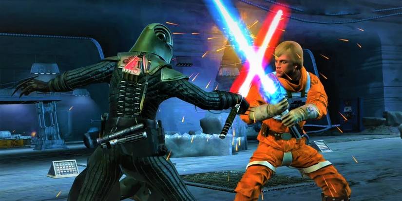Starkiller and Luke Skywalker in Star Wars: The Force Unleashed