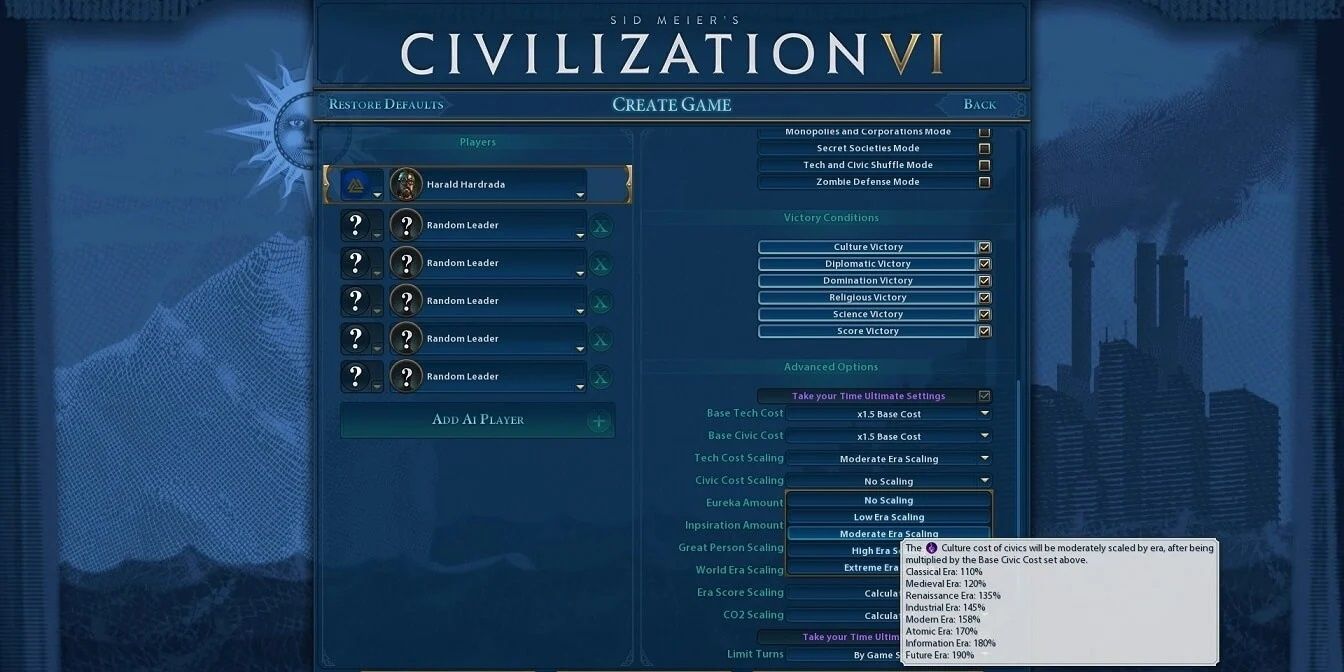 Take Your Time Ultimate Mod For Civilization 6