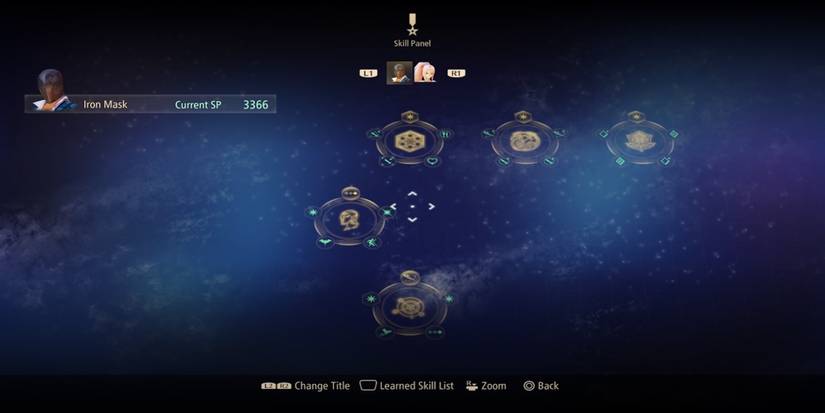 The sp menu from Tales of Arise