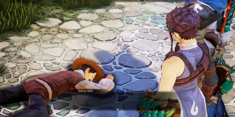 Talking to a NPC from Tales of Arise