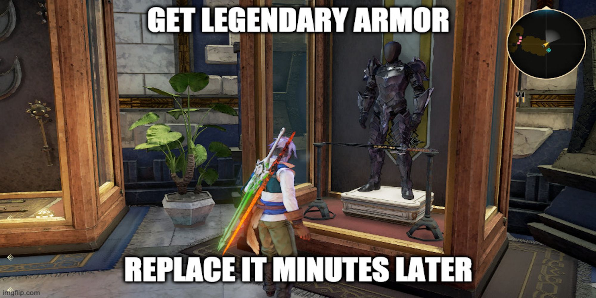 A meme about armor from Tales of Arise