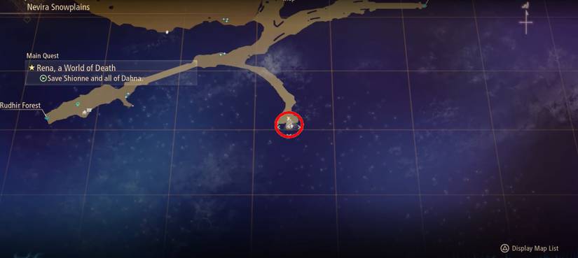 Tales of Arise Nevira Snowplains Fishing Location