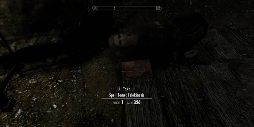 Telekinesis Spellbook In Redwater Den From Skyrim