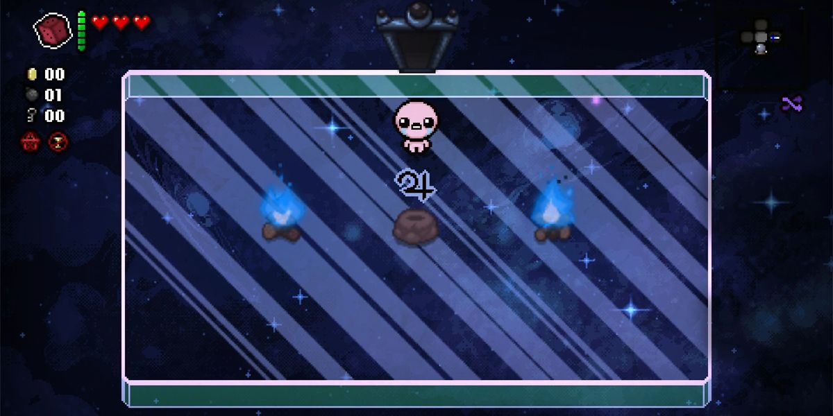 The Binding of Isaac Planetarium room with item in it