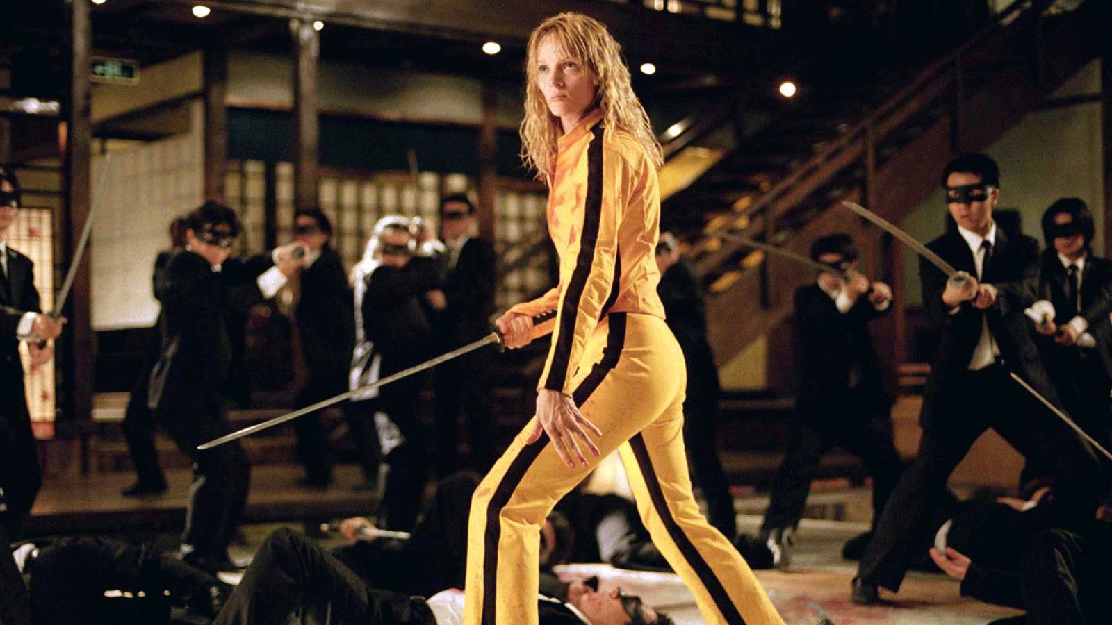 The Bride fighting the Crazy 88s in Kill Bill Volume 1