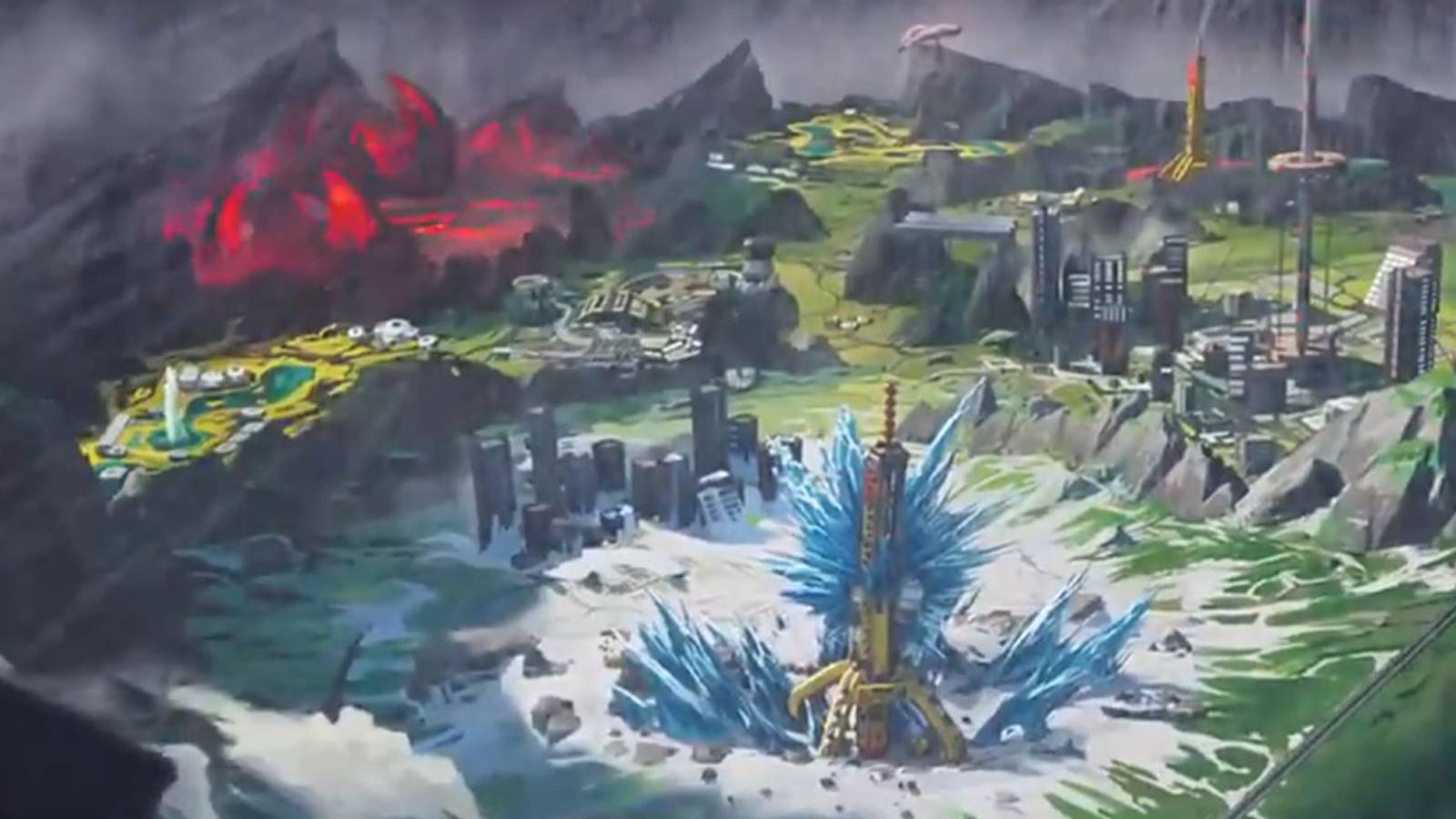 The Epicenter and its nearby areas in Worlds Edge