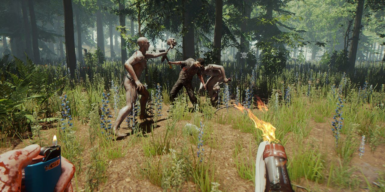 The-Forest-survival-game-cannibals-attacking-survivors