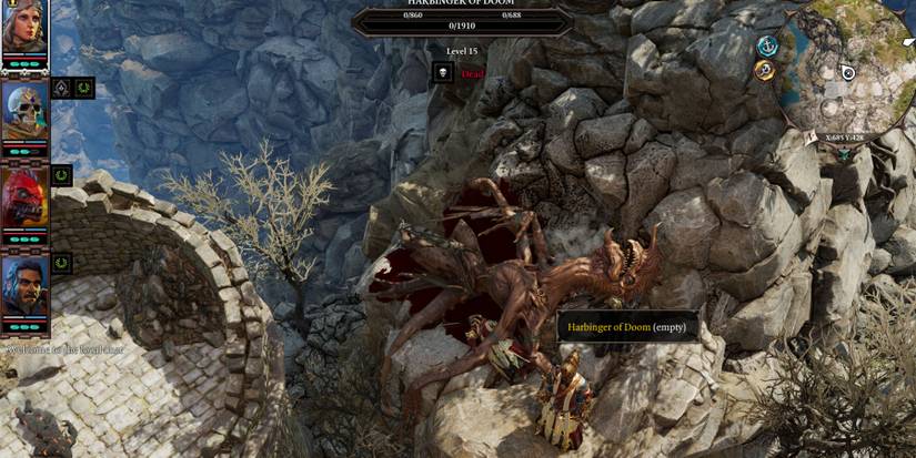 The Harbinger on top of a cliff