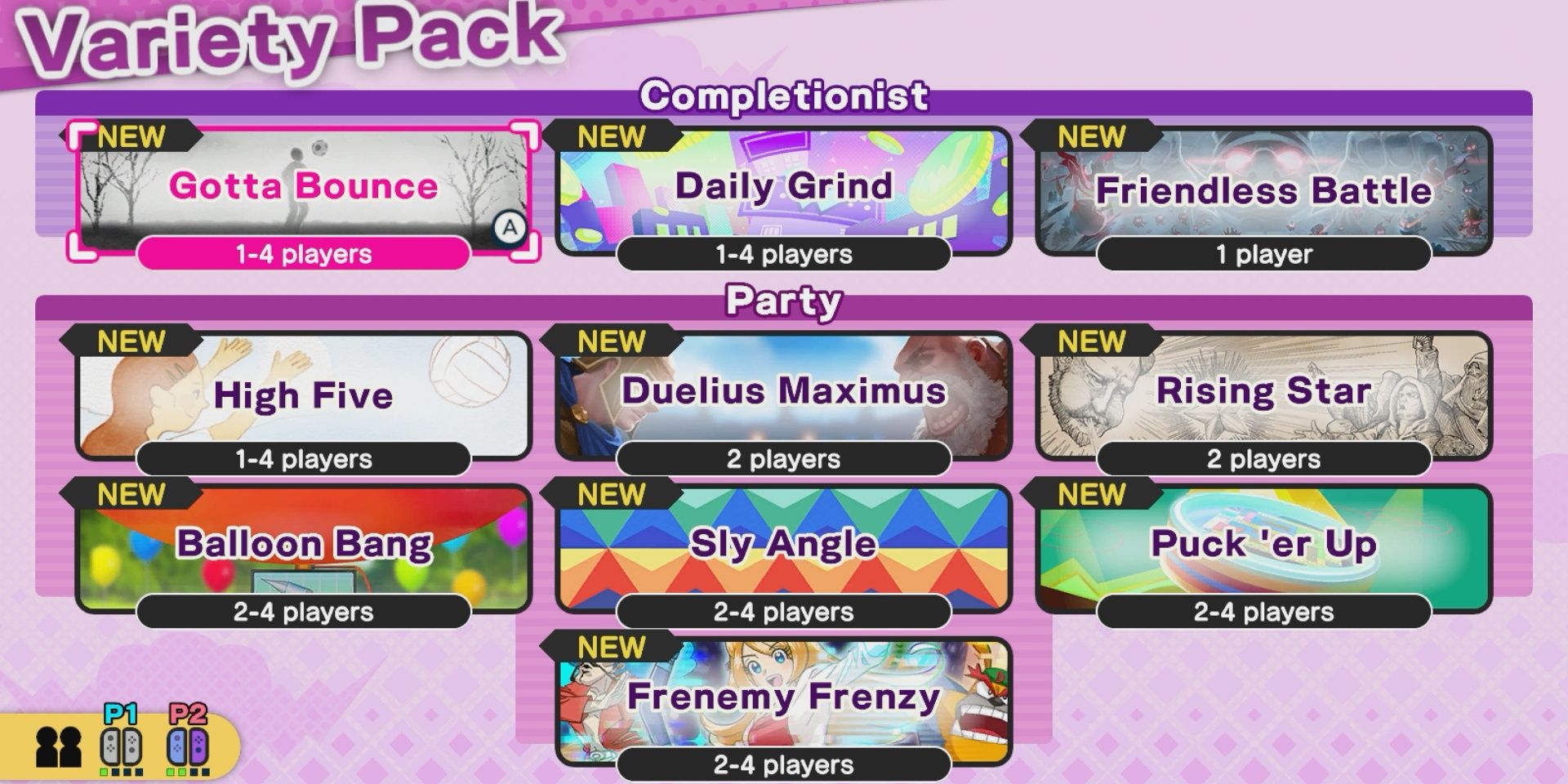 The Variety Pack in WarioWare Get It Together