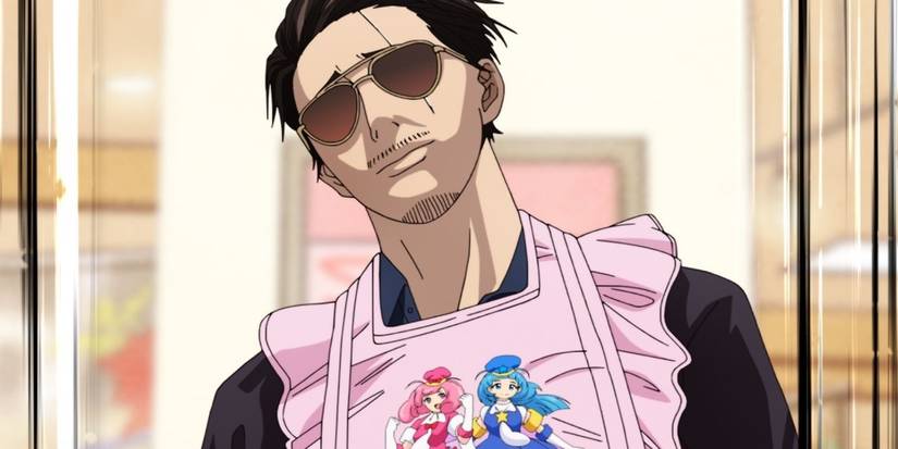 The Way of the Househusband Tatsu in pink apron