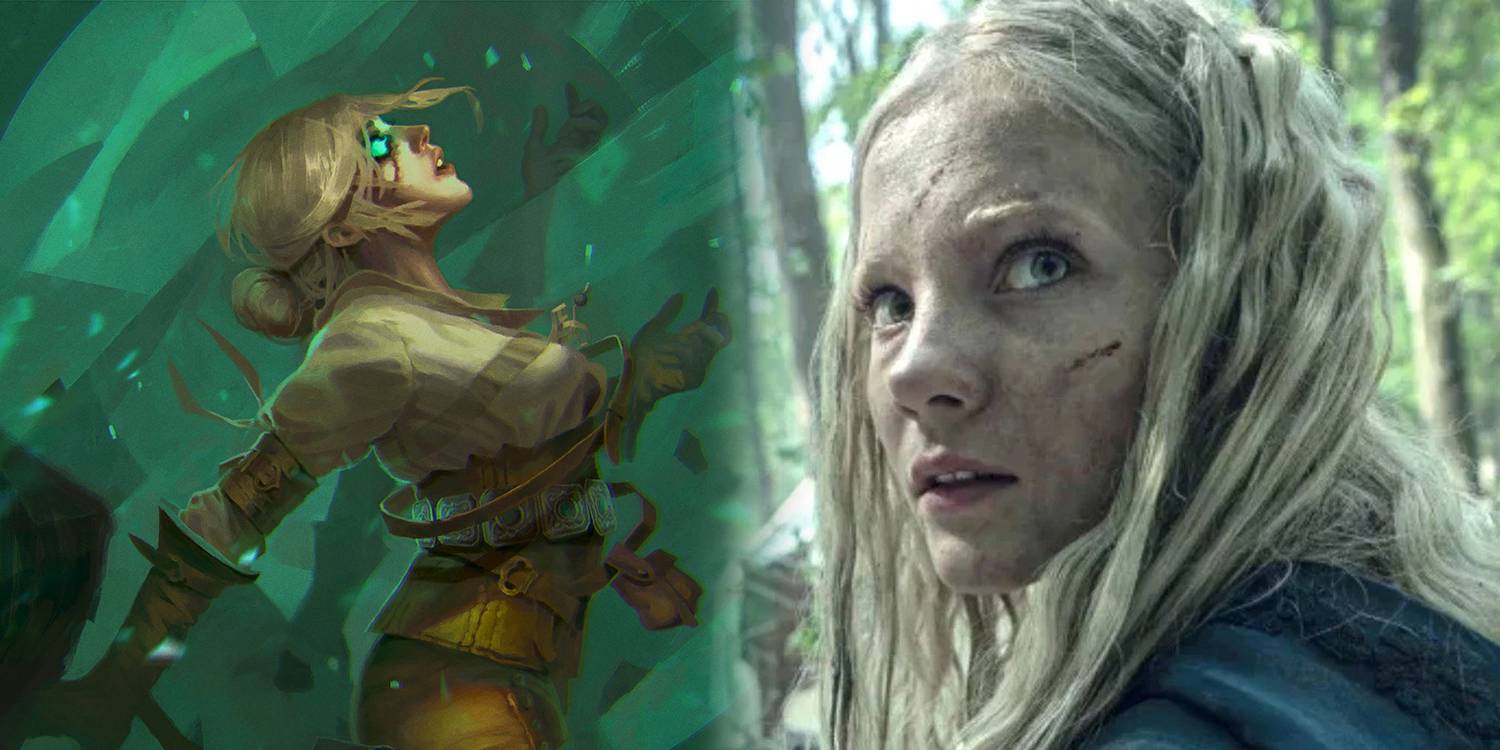 The-Witcher---Cirillas-Gwent-Card-Art-Side-By-Side-With-A-Frame-Of-Her-In-The-Netflix-Adaptation.jpg (1500×750)