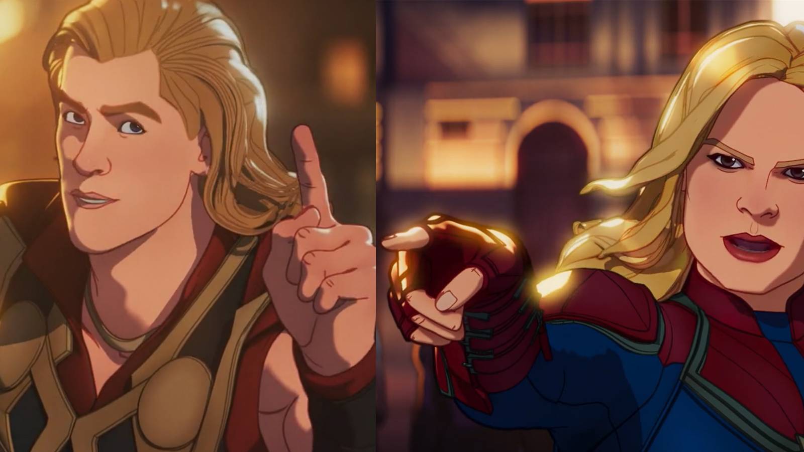 Thor and Captain Marvel fight in episode 7 of What If