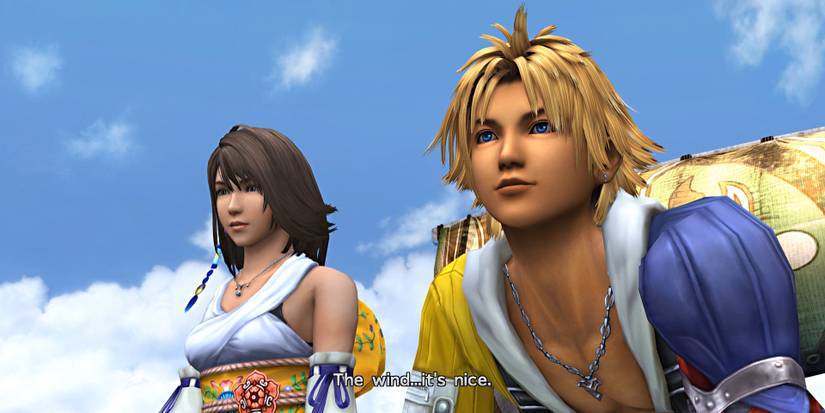 Tidus and Yuna in Final Fantasy X