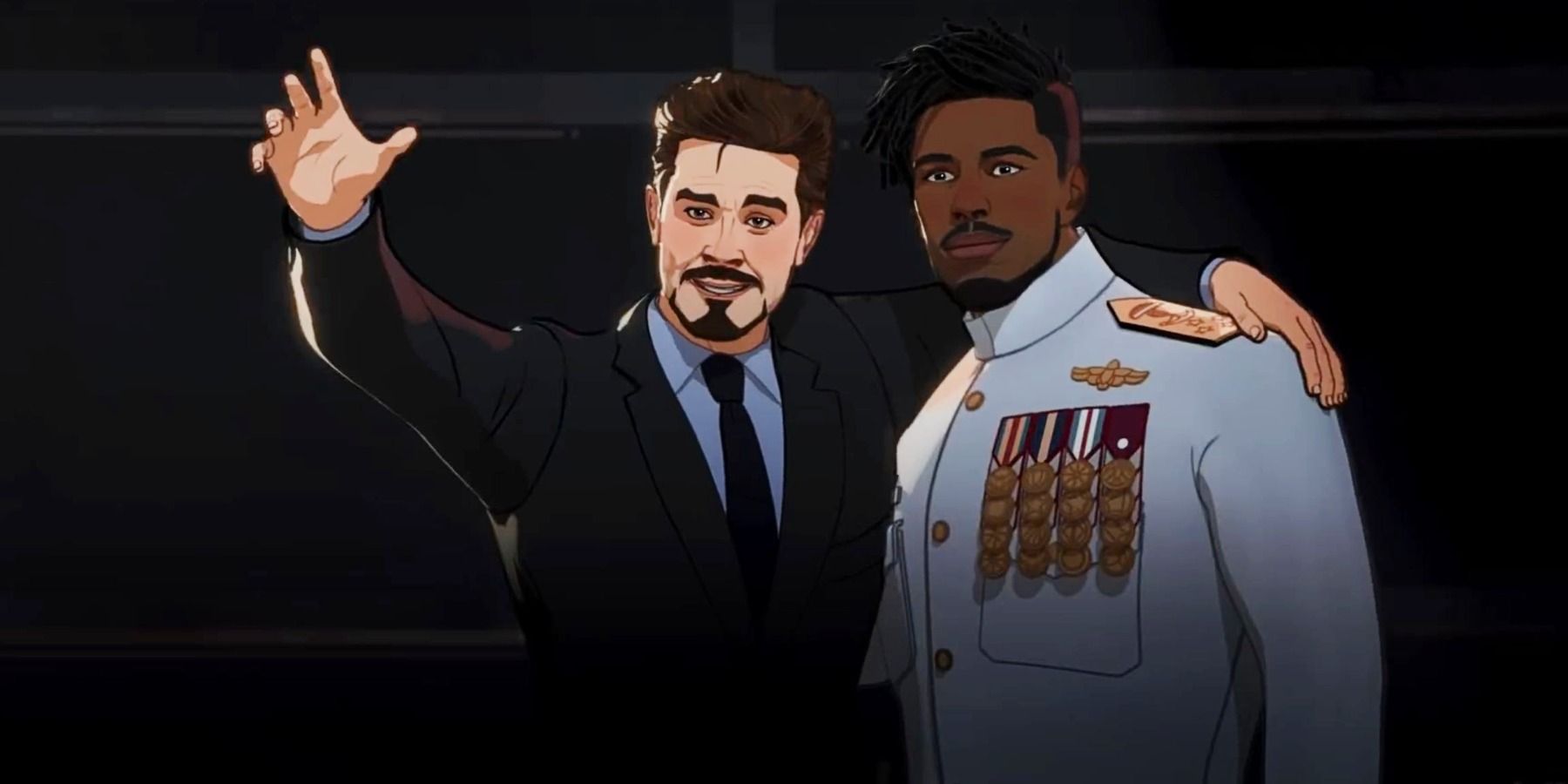 Tony Stark and Killmonger in What If...?