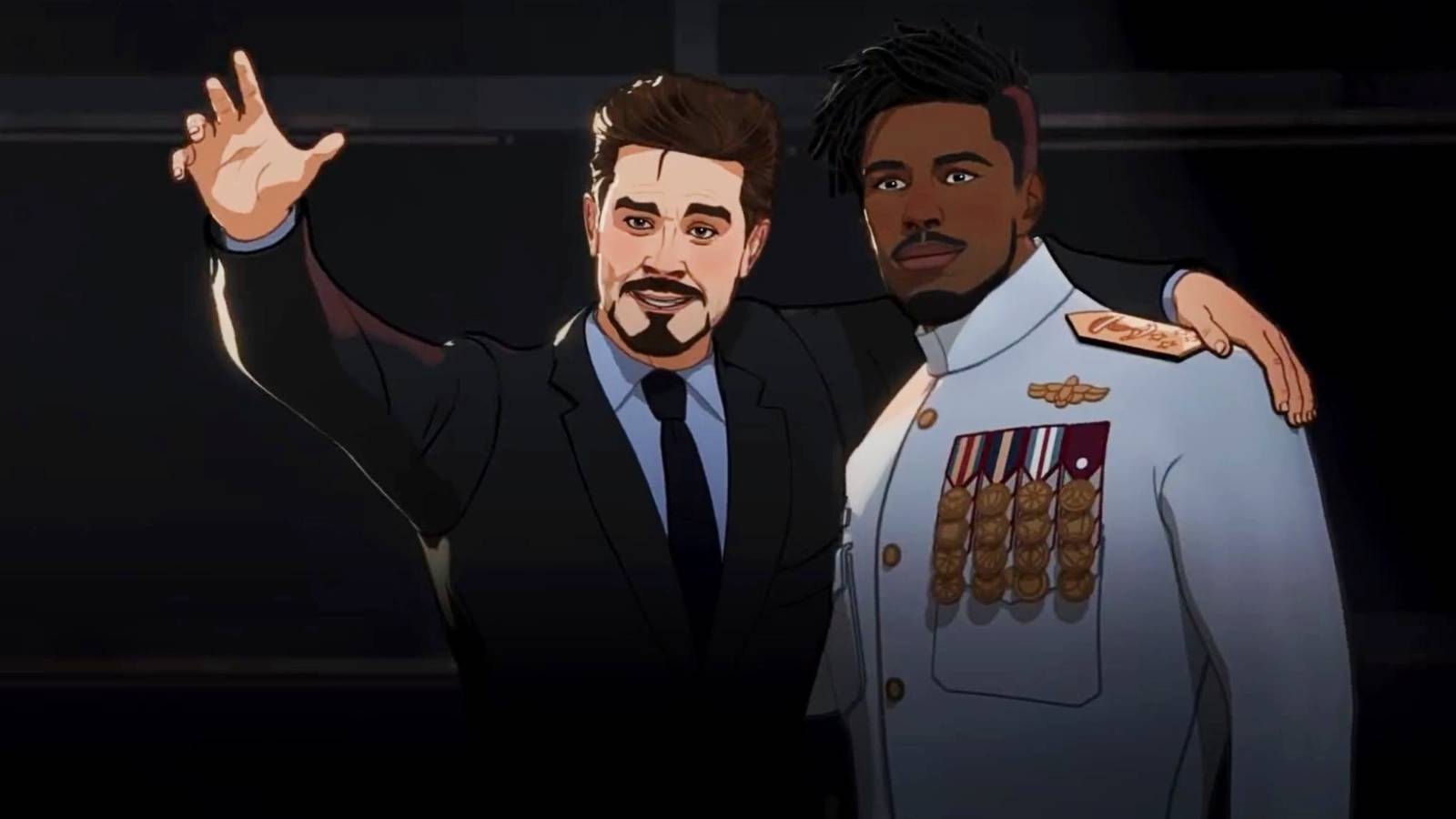 Tony Stark and Killmonger in What If...?