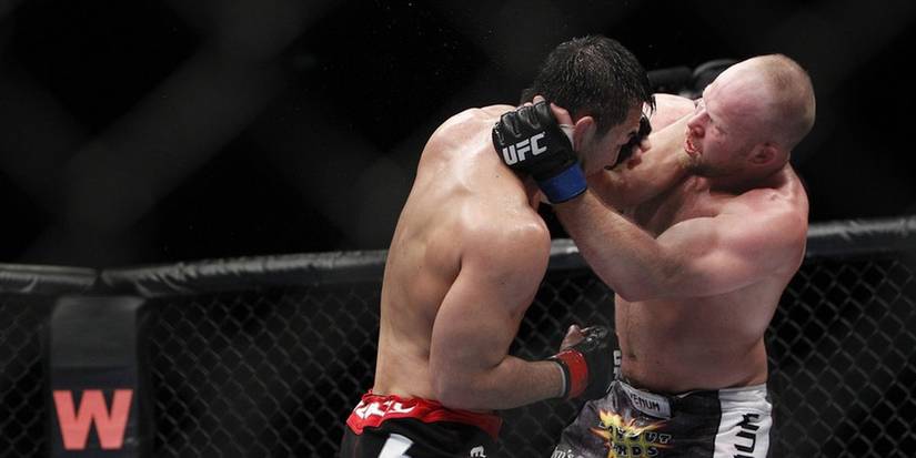 UFC's Yushin Okami (Model for Eren's Titan) in a fight 