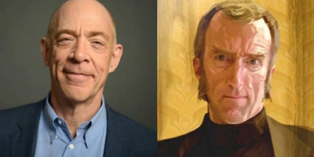 JK Simmons and cave Johnson side by side