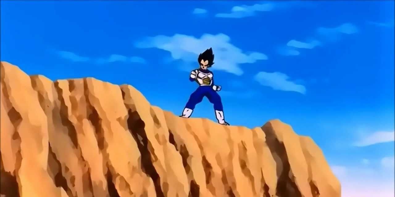 Vegeta distracting Cell in Dragon Ball Z