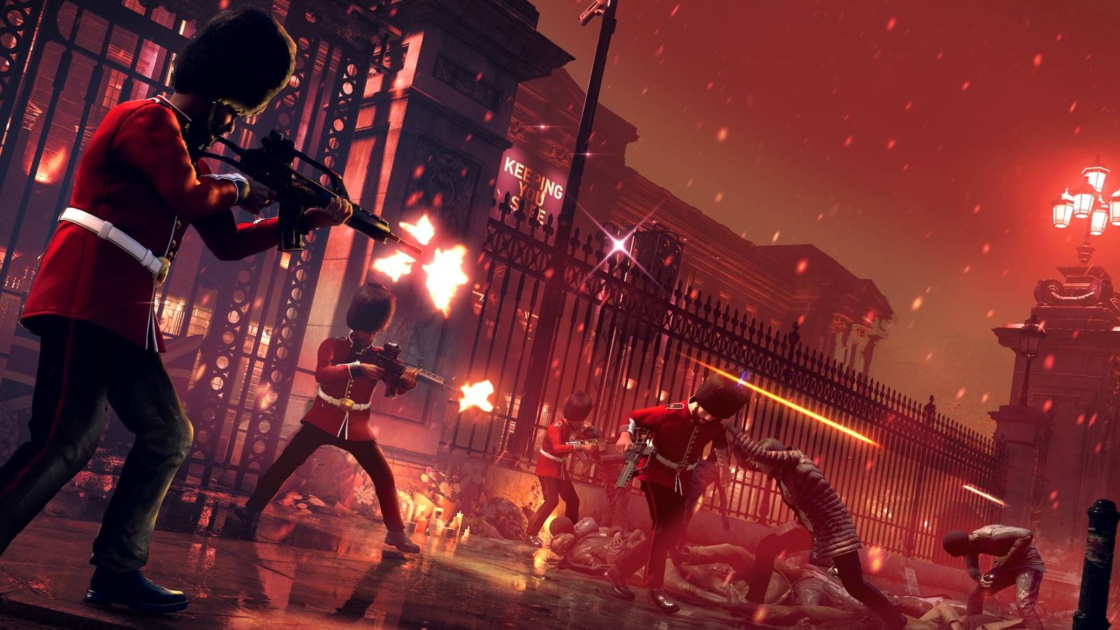 Watch Dogs Legion of the Dead zombies attack Buckingham Palace