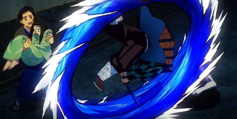 Water Breathing Second Form - Water Wheel in Demon Slayer