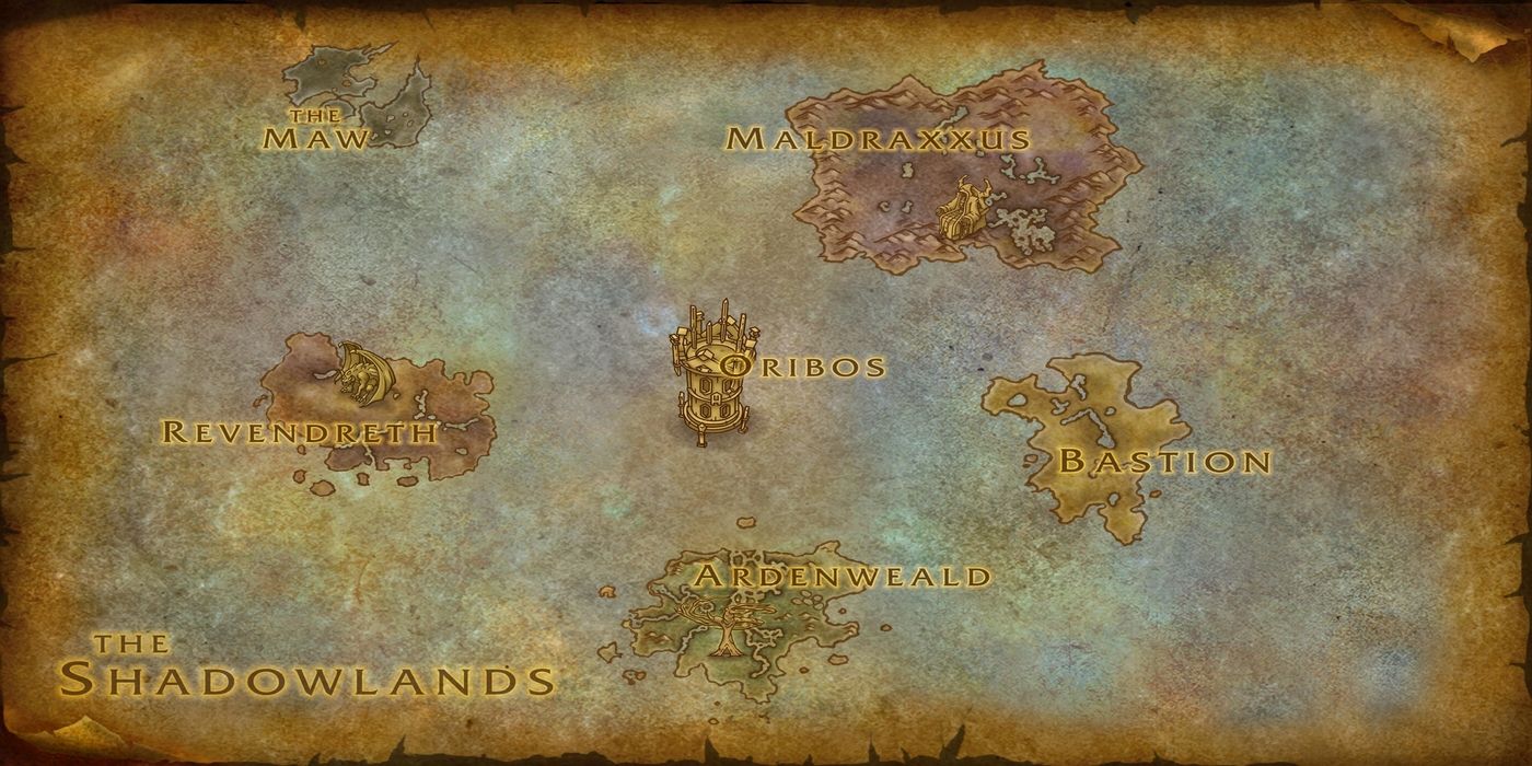 world of warcraft shadowlands overworld map