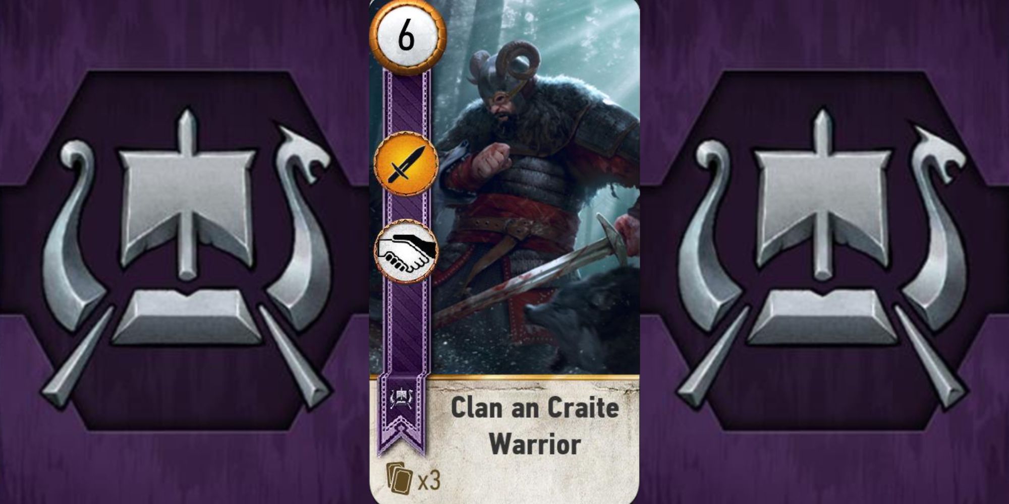Witcher 3 Skellige Deck Clan An Craite Warrior Gwent Card