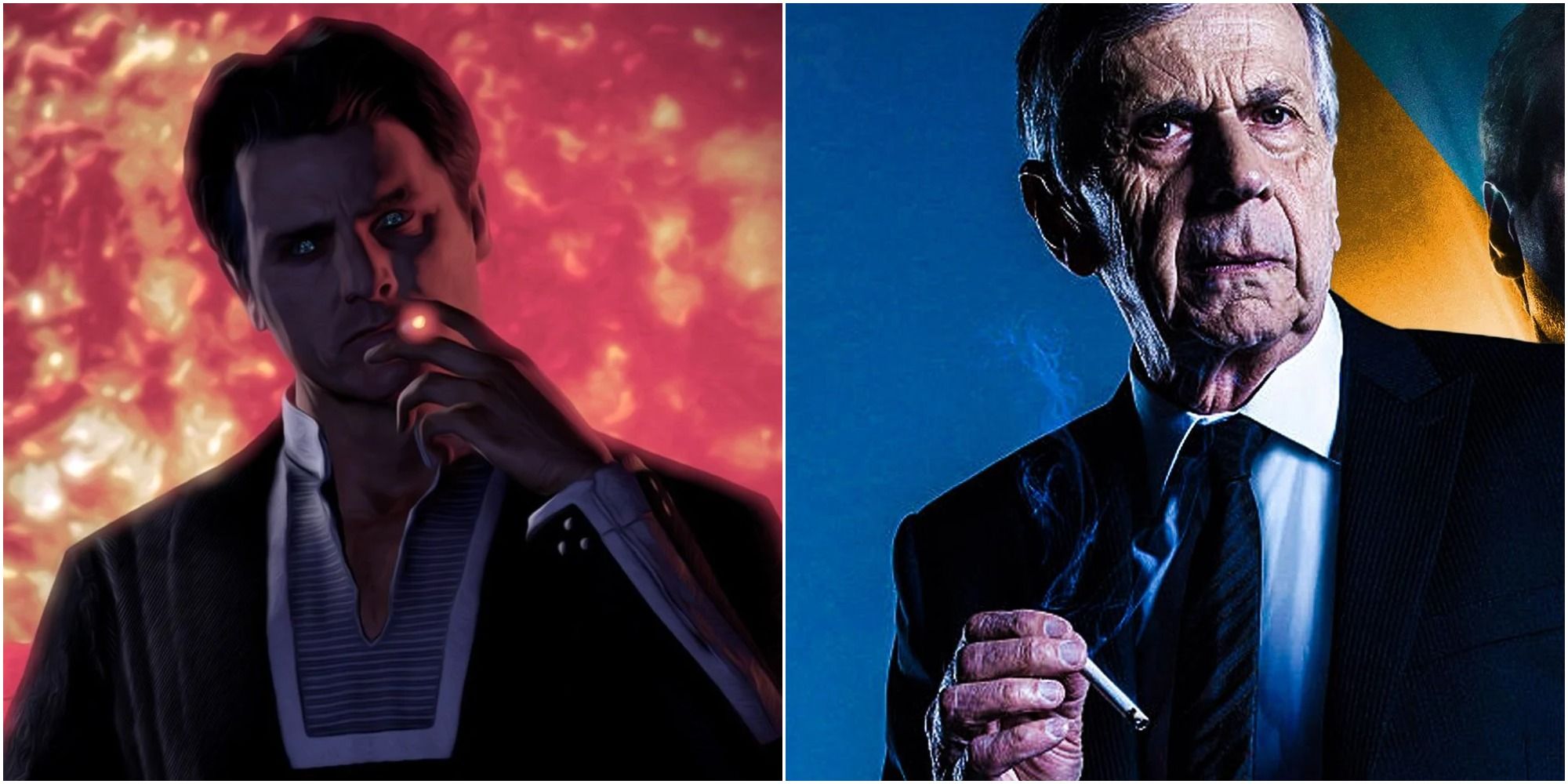 The Illusive Man during Mass Effect 2, and the Cigarette Smoking Man from X-Files.