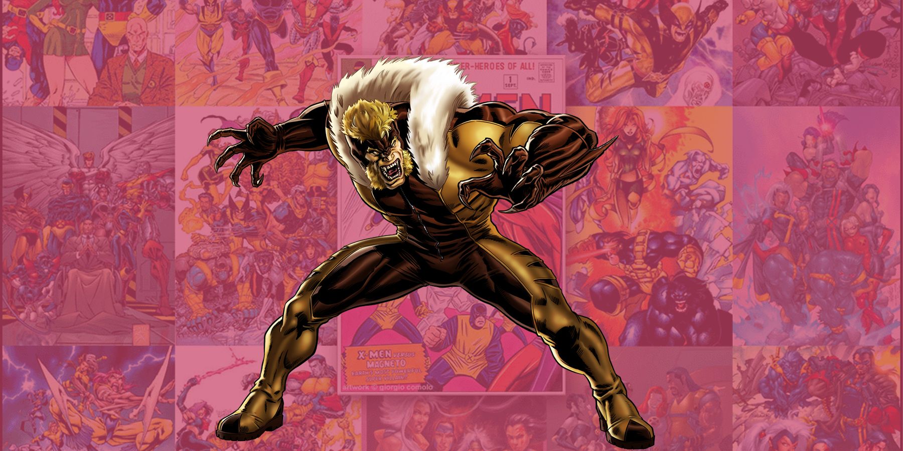 X-Men Villains Sabertooth splash image