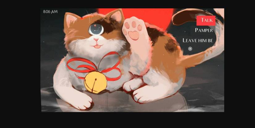 Cyclopean cat raising its paw in You Left Me