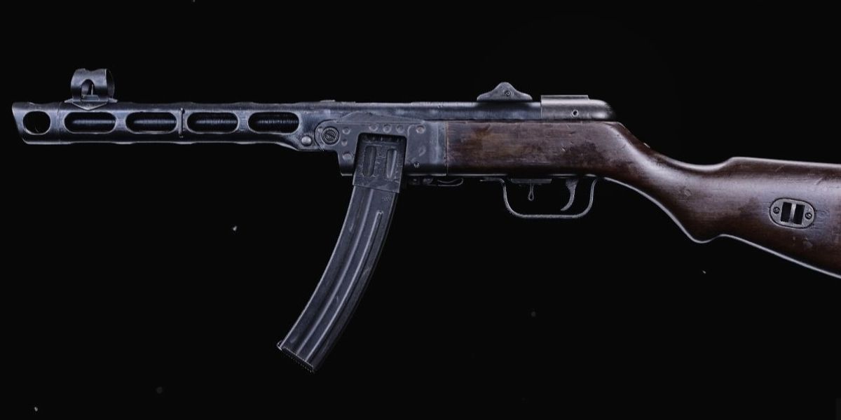 a PPSh sub-machine gun in Call Of Duty Warzone