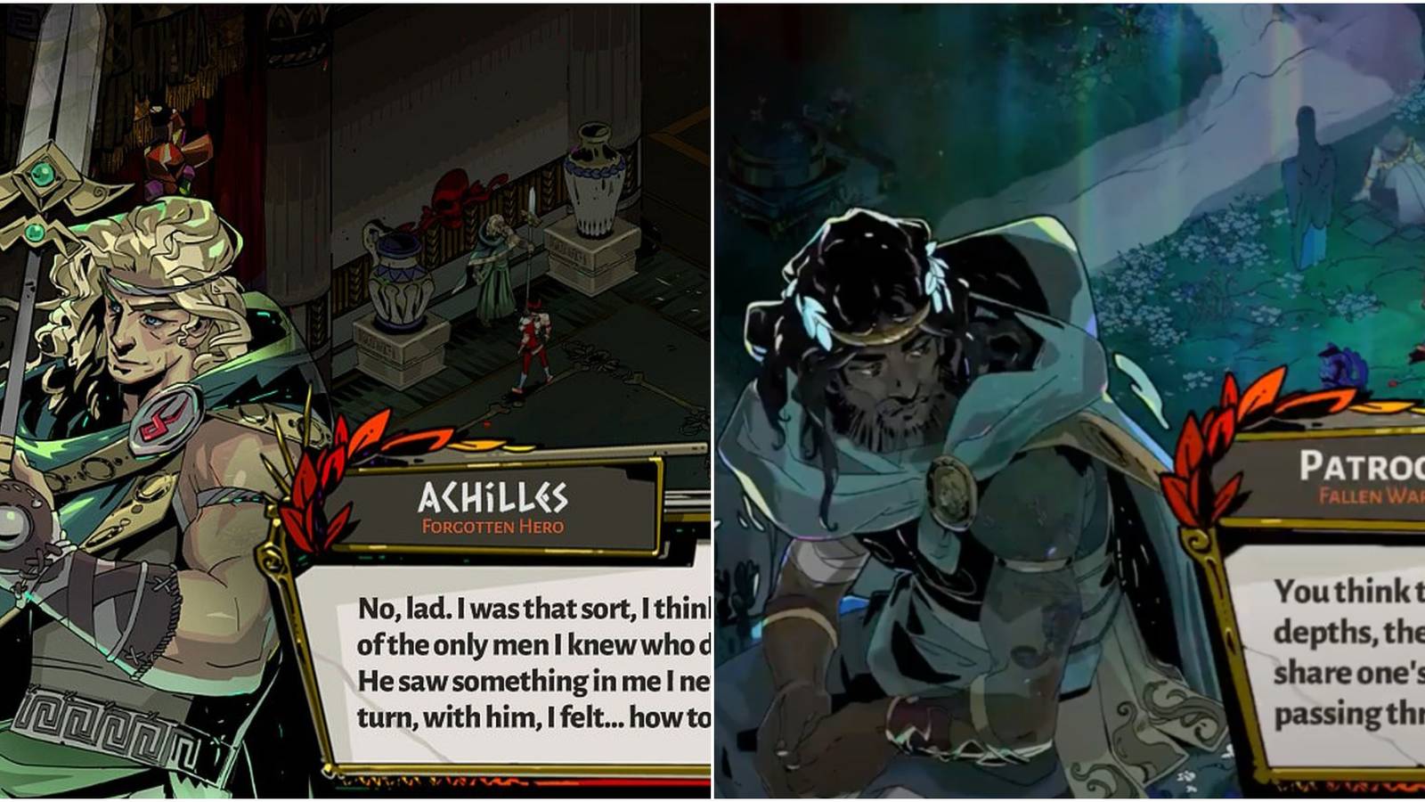 left: achilles; right: patroclus