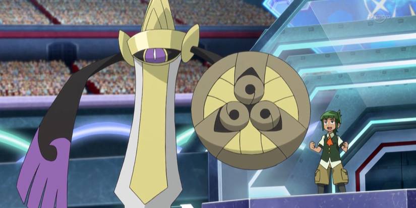 aegislash in its Blade Forme in the anime