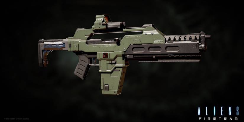 aliens fireteam elite rifle closeup model