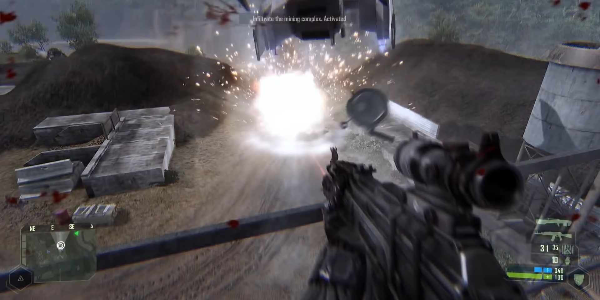 an explosion in Crysis