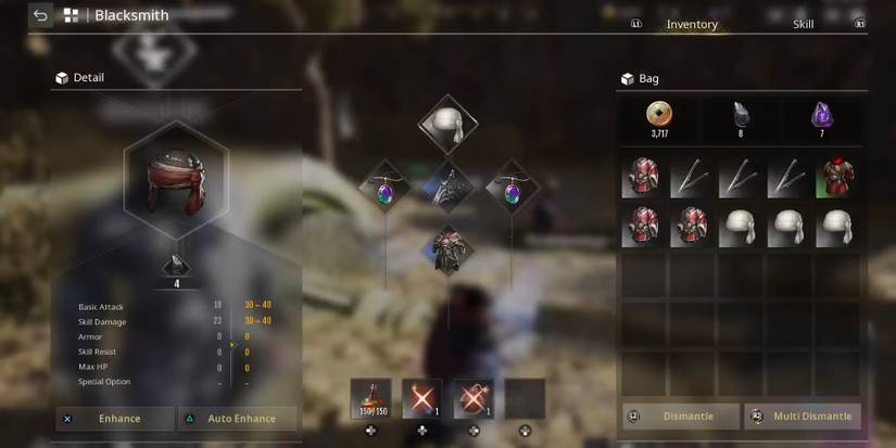 blacksmith screen in Hunter's Arena Legends