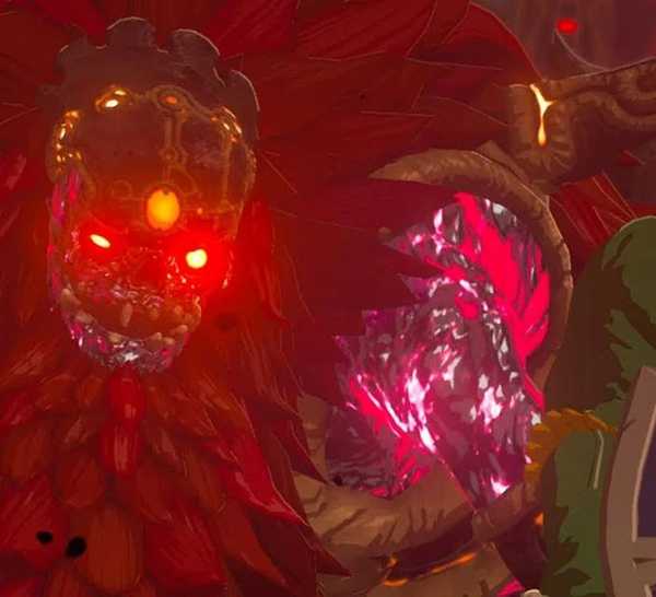 Link facing down calamity ganon