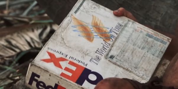 In 'Cast Away', what's in the FedEx package?