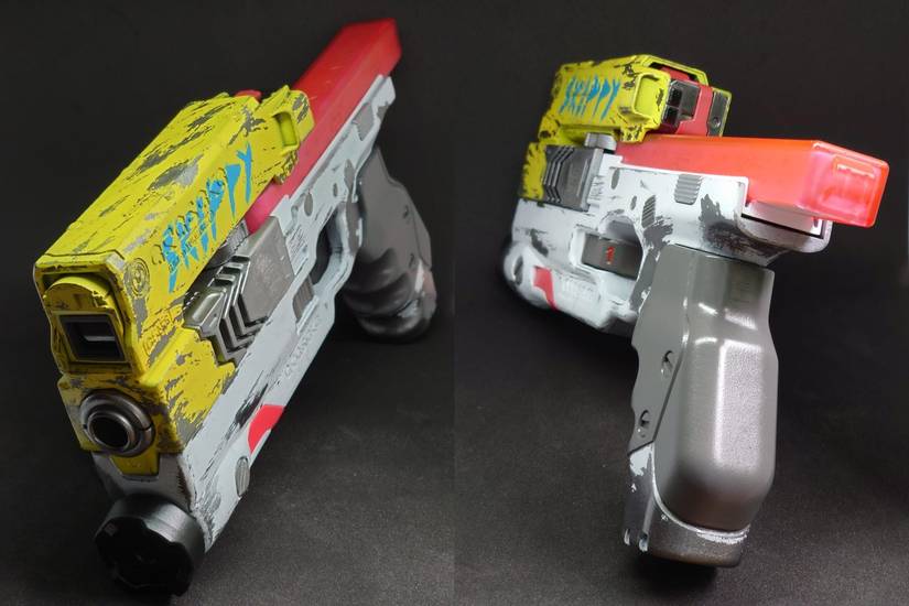 cyberpunk 2077 skippy gun fan made 3d printed