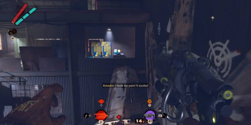 deathloop jumping through window hangar